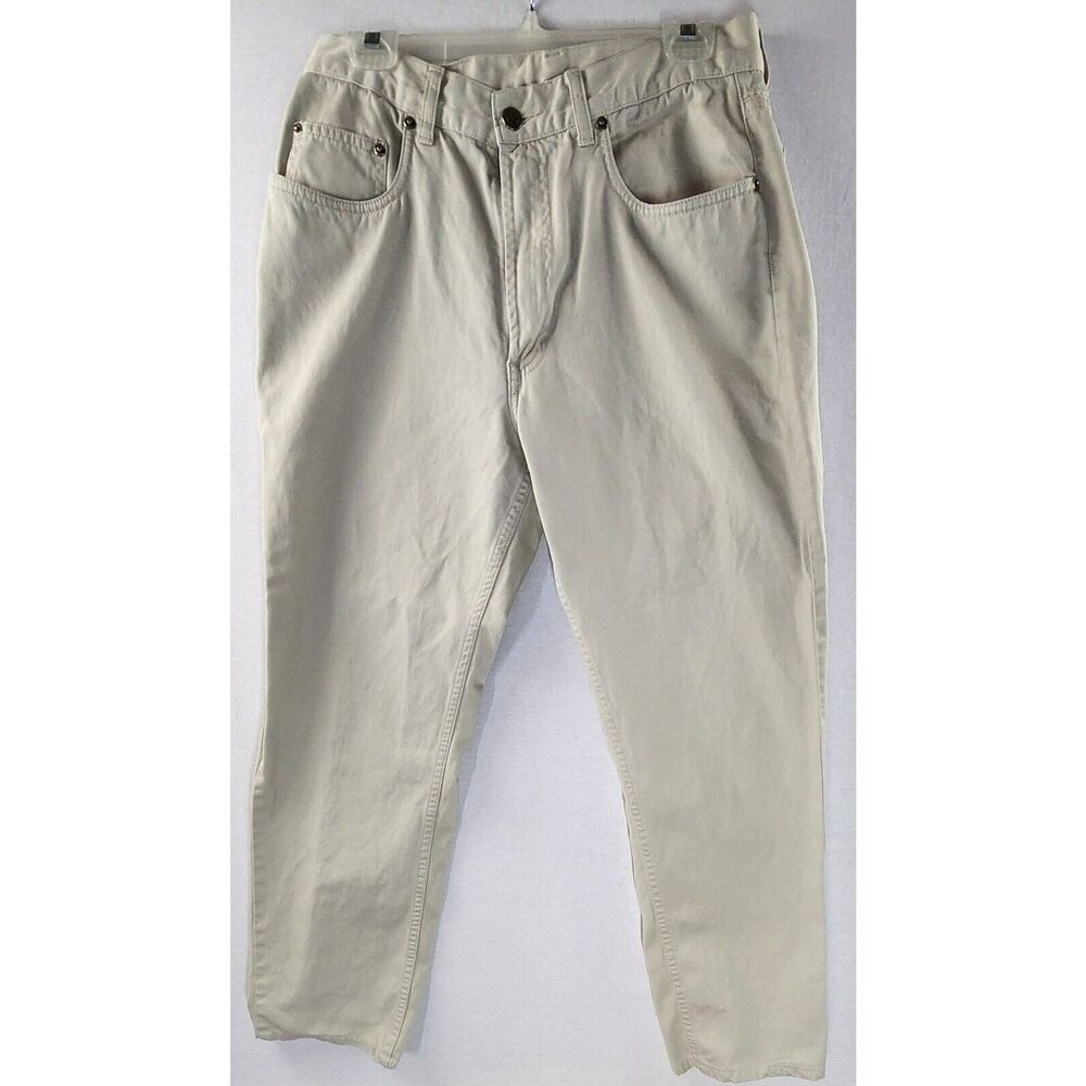 GAP Men's Pants 30x28 Easy Fit Straight Tan 5-Pocket Cotton Stone Washed